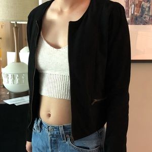 Winter Kate cropped suede leather jacket